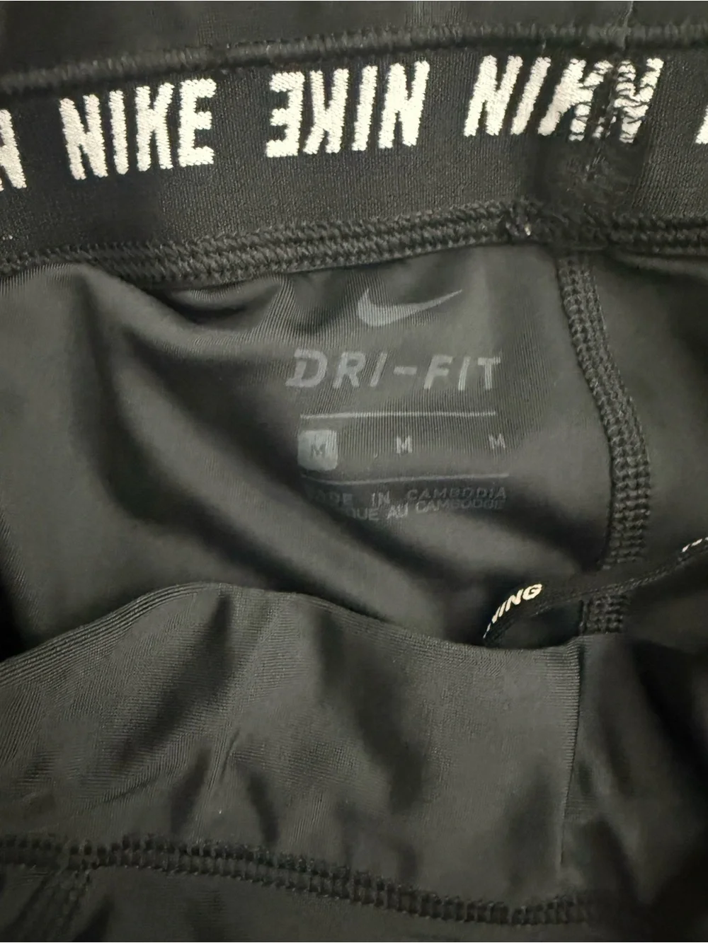 Women Nike Dri-Fut Black Athletic Leggings - Active Bottoms